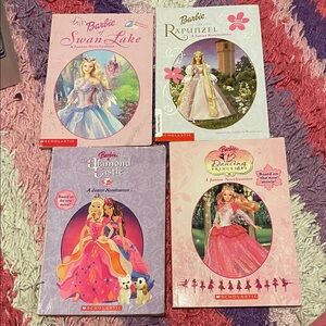 Barbie Junior Novel Lot of 4 - Pink and Purple Covers